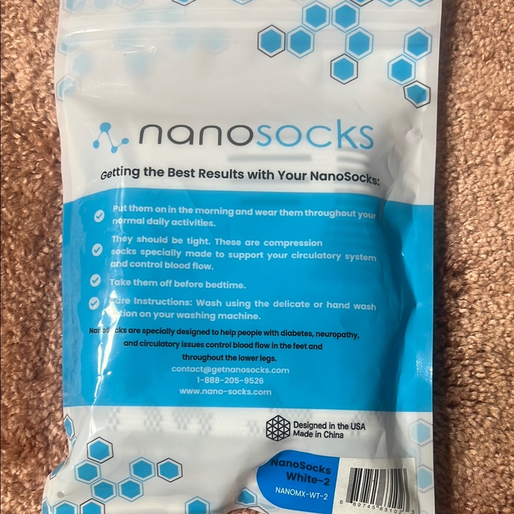Nanosocks White Compression Socks - image 2